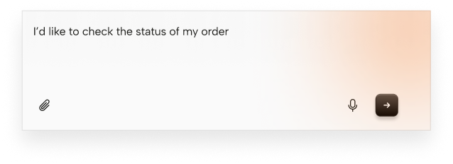 AI voice agent input field